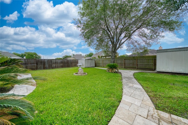 7810 Broken Arrow St, Baytown, TX 77521 - view of yard with a shed and an outbuilding