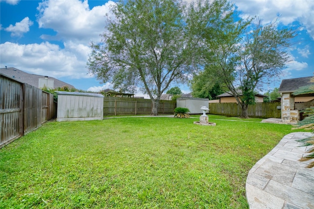 7810 Broken Arrow St, Baytown, TX 77521 - view of yard featuring a storage shed and an outdoor structure