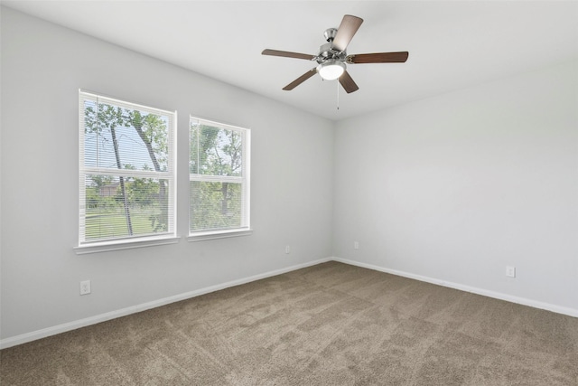 3907 Lynnfield St, Houston, TX 77016 - empty room featuring carpet flooring, baseboards, and a ceiling fan