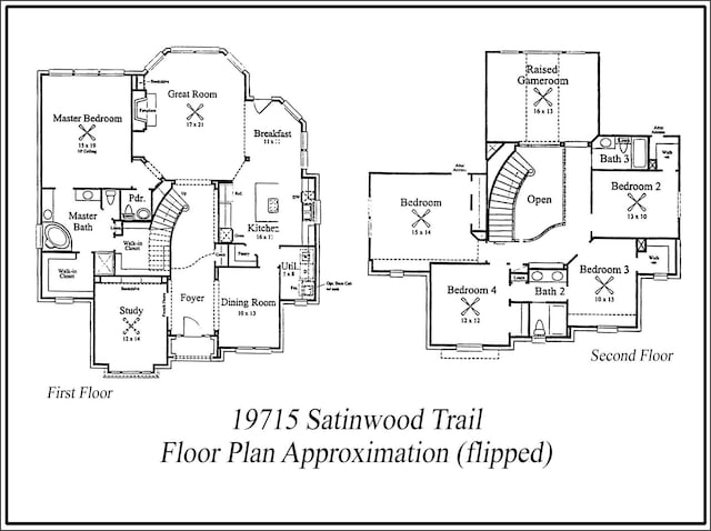 19715 Satinwood Trl, Humble, TX 77346 - floor plan / room layout