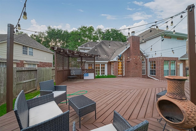 5918 Pendelton Place Dr, Sugar Land, TX 77479 - wooden terrace featuring a pergola