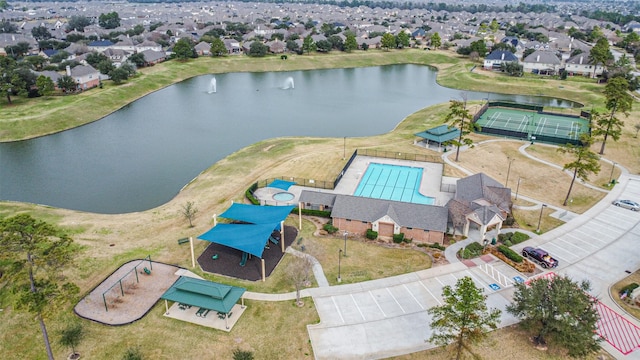13507 Marblepointe Ln, Cypress, TX 77429 - drone / aerial view of a large body of water and a pool