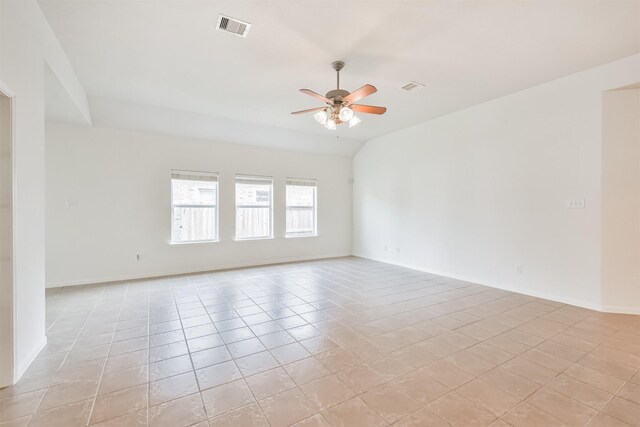 13507 Marblepointe Ln, Cypress, TX 77429 - spare room featuring ceiling fan, light tile patterned floors, and baseboards