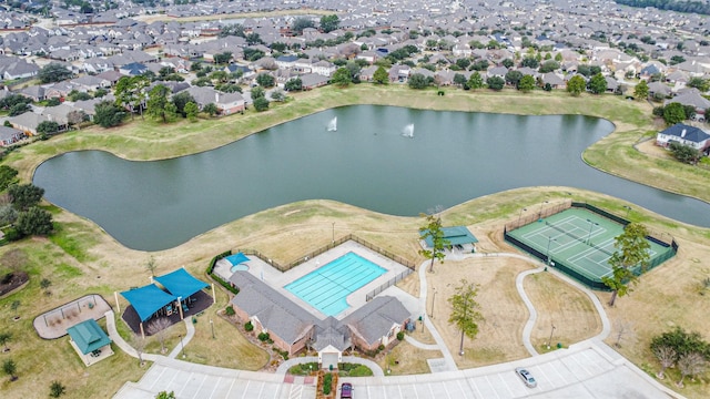 13507 Marblepointe Ln, Cypress, TX 77429 - aerial view of property's location featuring a large body of water and a pool area