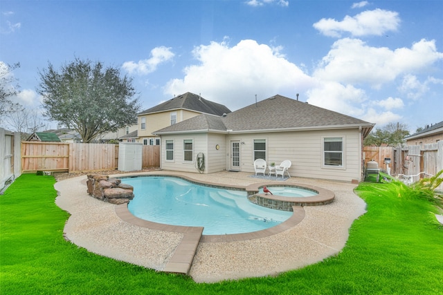 13507 Marblepointe Ln, Cypress, TX 77429 - view of swimming pool featuring a patio area and a pool with connected hot tub