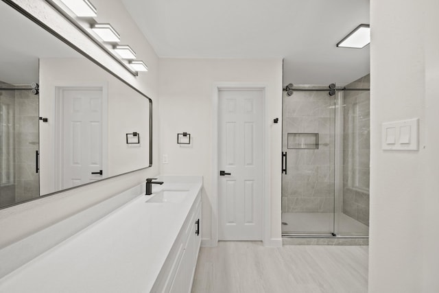 13414 Ravensway Dr, Cypress, TX 77429 - bathroom with a stall shower and vanity