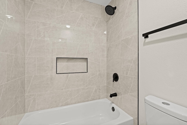 13414 Ravensway Dr, Cypress, TX 77429 - bathroom with toilet and tub / shower combination