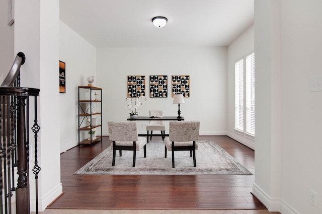11307 Bentgrove Ln, Cypress, TX 77433 - office area featuring hardwood / wood-style flooring and baseboards