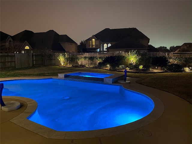11307 Bentgrove Ln, Cypress, TX 77433 - view of swimming pool featuring a fenced backyard and a pool with connected hot tub
