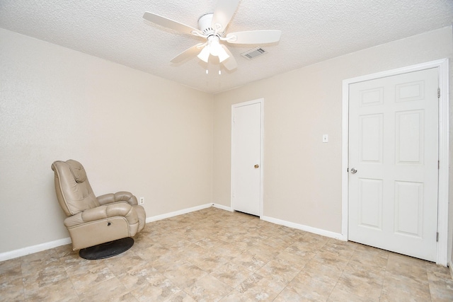 12618 Foxburo Dr, Houston, TX 77065 - unfurnished room featuring ceiling fan, a textured ceiling, and baseboards