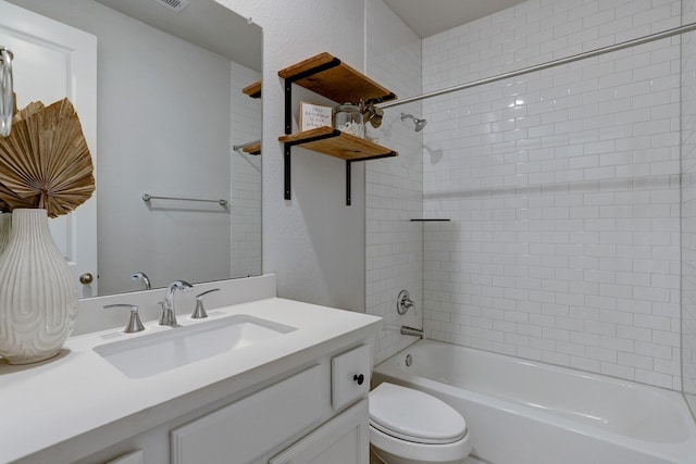 20923 Grand Surprise Ct, Cypress, TX 77433 - full bathroom featuring tub / shower combination, vanity, and toilet