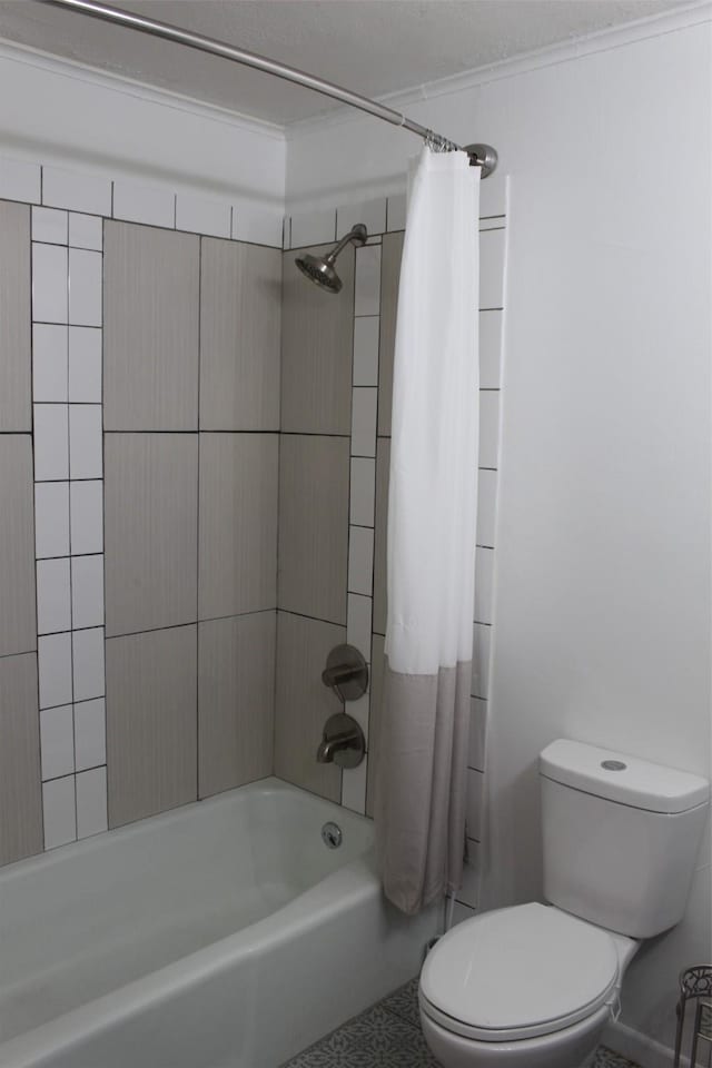 1314 Hooks St, Crockett, TX 75835 - bathroom with toilet and shower / bathtub combination with curtain