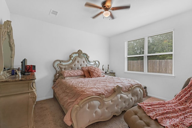 9526 Opal Gates Dr, Rosharon, TX 77583 - bedroom featuring carpet floors, baseboards, and ceiling fan