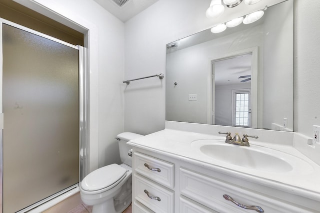 4510 Hazelton St, Houston, TX 77035 - bathroom with a shower stall, vanity, and toilet
