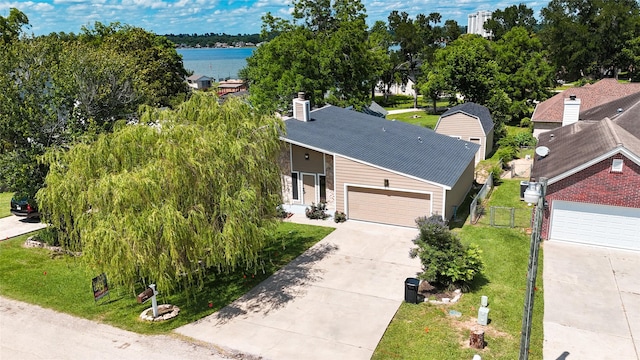 964 Lake View Dr, Montgomery, TX 77356 - view from above of property featuring a large body of water