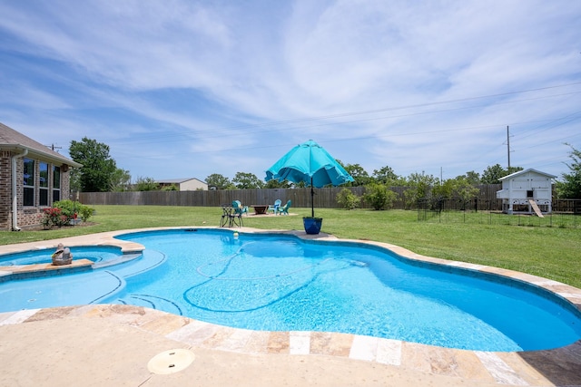 18084 Morning Dove Cir, College Station, TX 77845 - view of pool featuring a pool with connected hot tub