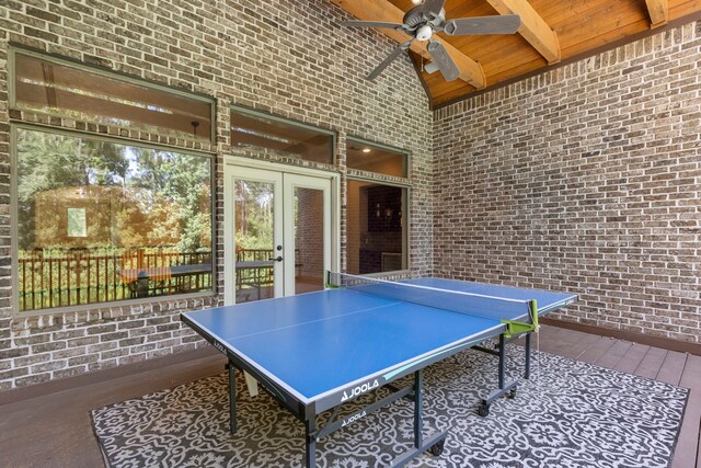 15557 Crown Oaks Dr, Montgomery, TX 77316 - view of patio with a ceiling fan and outdoor dining area