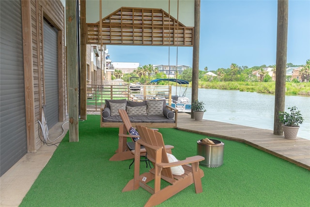 29 Cmdr Runco Ln, Taylor Lake Village, TX 77586 - dock area featuring a water view