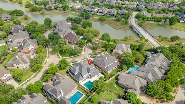 12011 Charlottes Bequest Cir, Cypress, TX 77433 - aerial perspective of suburban area featuring a large body of water