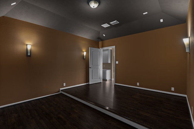 12011 Charlottes Bequest Cir, Cypress, TX 77433 - unfurnished room with vaulted ceiling, wood finished floors, and baseboards