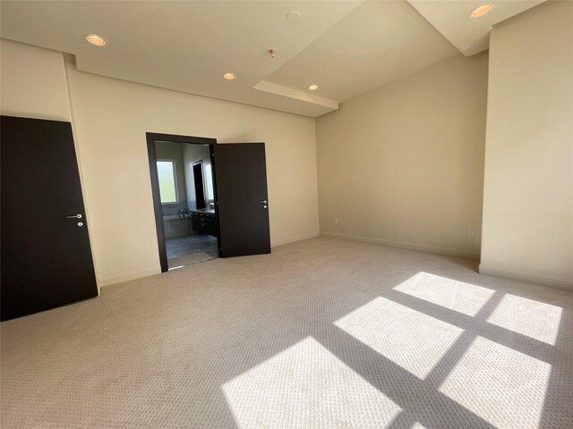 1844 Colquitt St, Houston, TX 77098 - spare room with light carpet, recessed lighting, and baseboards