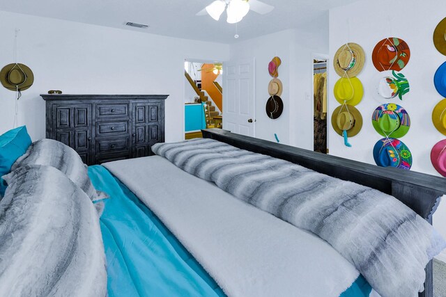 3100 75th St Unit 5, Galveston, TX 77551 - bedroom featuring ceiling fan