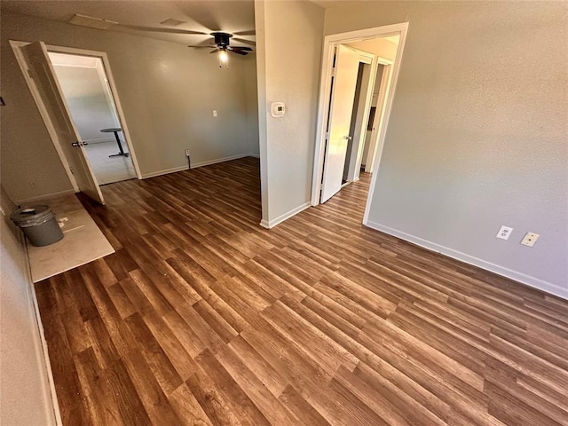 738 Beachcomber Ln, Houston, TX 77062 - spare room with wood finished floors, ceiling fan, and baseboards