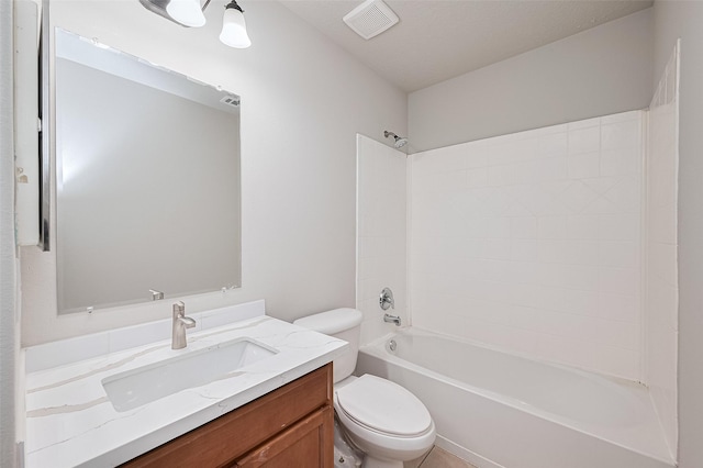 2706 Star Peak Dr, Houston, TX 77088 - bathroom with toilet, vanity, and washtub / shower combination