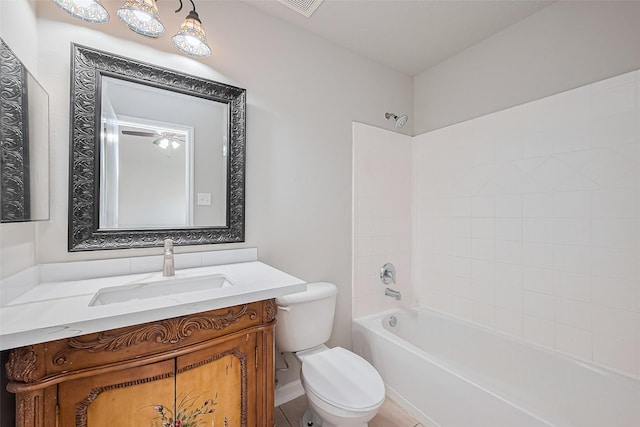 2706 Star Peak Dr, Houston, TX 77088 - full bath featuring toilet, vanity, and shower / washtub combination
