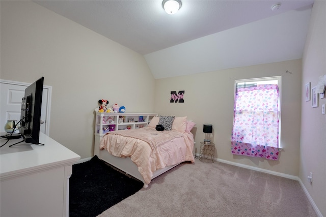 4218 Tanner Woods Ln, Sugar Land, TX 77479 - carpeted bedroom with vaulted ceiling and baseboards