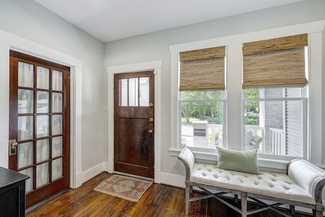 3708 Watson St, Houston, TX 77009 - foyer entrance featuring dark wood-type flooring and baseboards