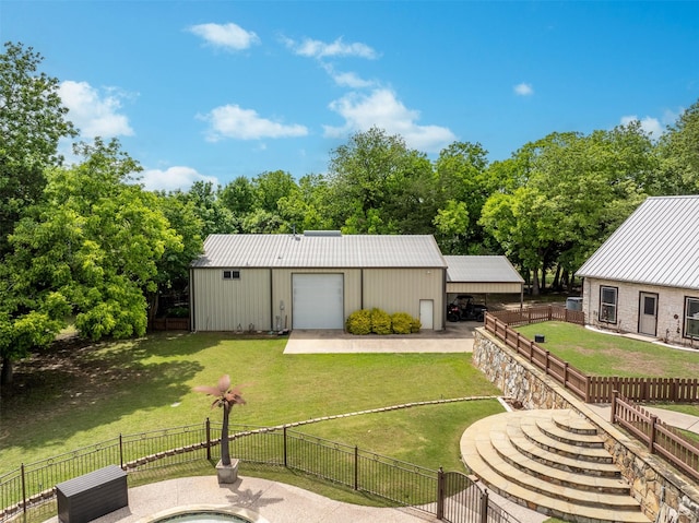 4430 Fm 546, Princeton, TX 75407 - view of yard featuring an outdoor structure, a garage, and an outbuilding