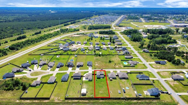 696 Rd 5105, Cleveland, TX 77327 - aerial overview of property's location with property boundaries highlighted