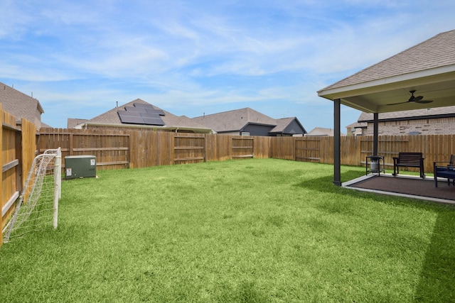 204 Catalina Cove Dr, Katy, TX 77493 - view of yard featuring a ceiling fan and a patio