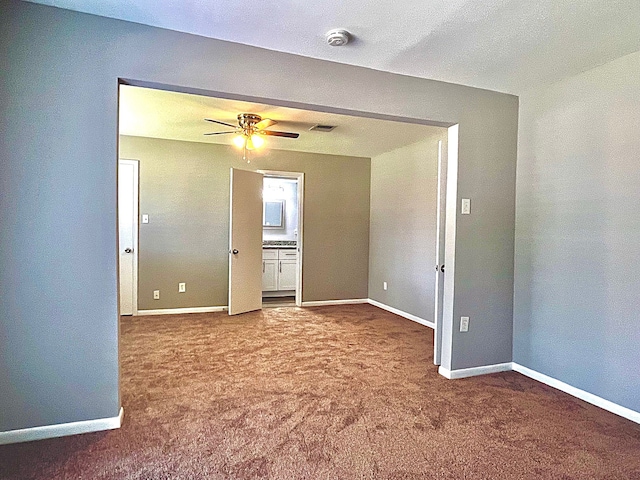 8322 Cabot St, Houston, TX 77078 - unfurnished room featuring carpet flooring, ceiling fan, and baseboards