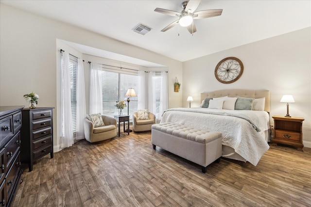 17815 Fairgrove Park Dr, Houston, TX 77095 - bedroom with wood finished floors, baseboards, and a ceiling fan