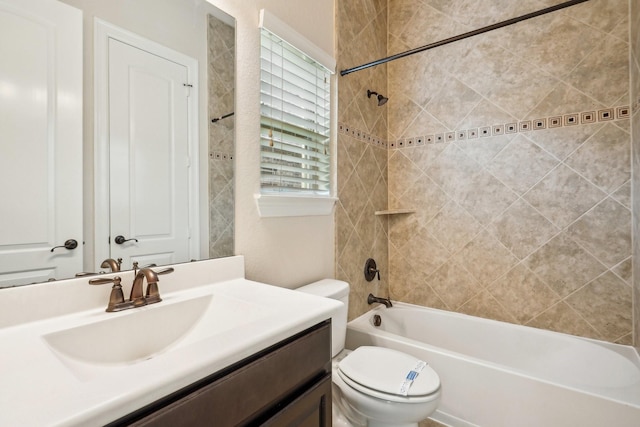 3115 Hillside Landing Trl, Katy, TX 77494 - full bathroom with toilet, tub / shower combination, and vanity
