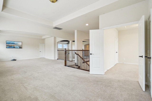 3115 Hillside Landing Trl, Katy, TX 77494 - carpeted empty room with arched walkways, recessed lighting, and baseboards