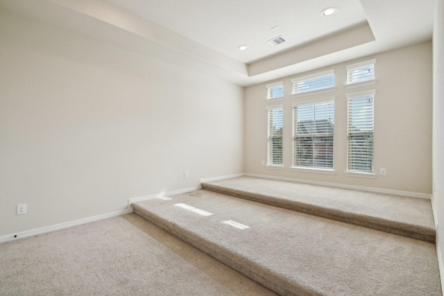 3115 Hillside Landing Trl, Katy, TX 77494 - carpeted empty room featuring baseboards, recessed lighting, and a raised ceiling