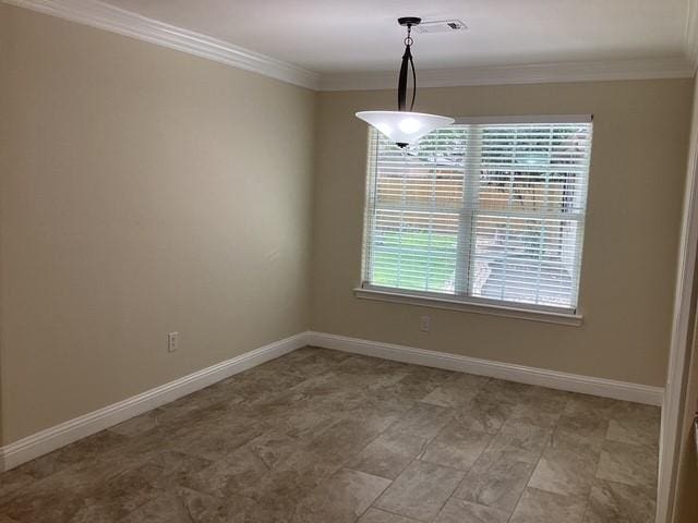 15311 Empanada Dr, Houston, TX 77083 - unfurnished dining area featuring ornamental molding and baseboards