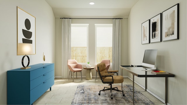 office with baseboards