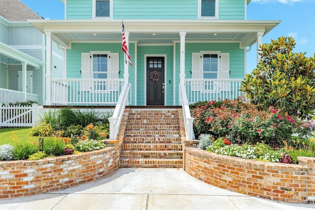 9 Caravelle Ct, Galveston, TX 77554 - entrance to property with covered porch