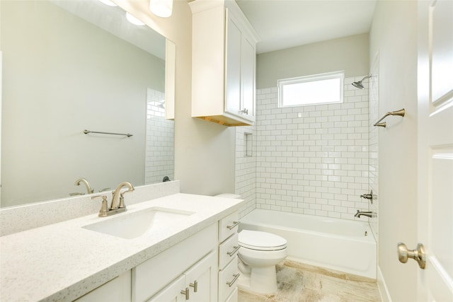 9 Caravelle Ct, Galveston, TX 77554 - bathroom with toilet, shower / bathtub combination, and vanity