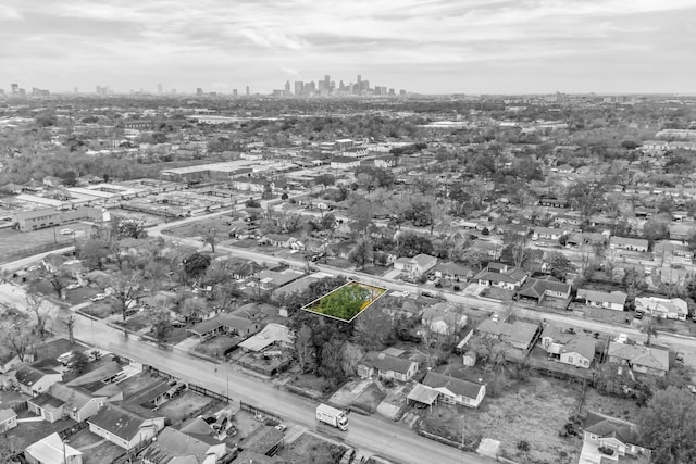 view of property location with a skyline view and property boundaries highlighted