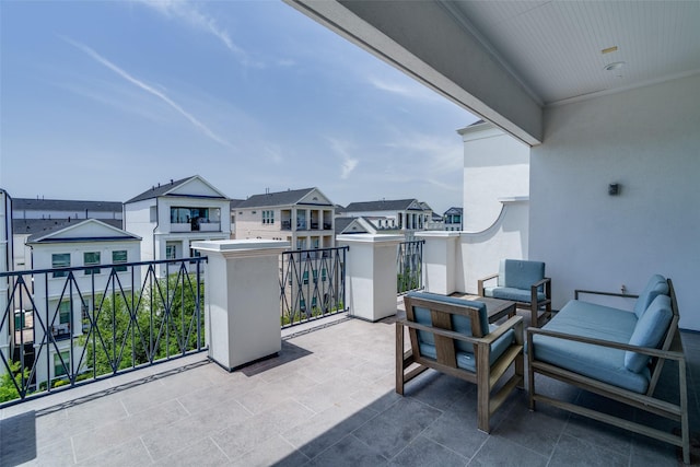 817 Blackshire Ln, Houston, TX 77055 - view of patio / terrace featuring a balcony and a residential view
