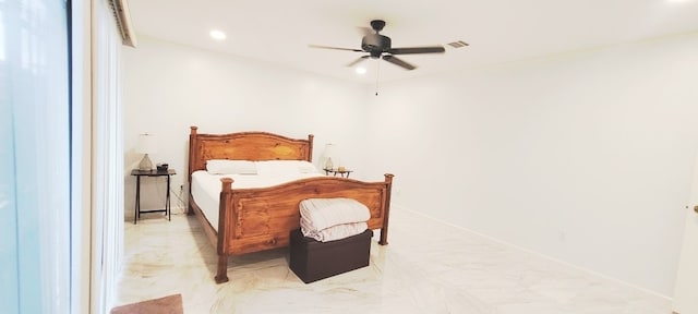 7515 Hopewell Ln, Houston, TX 77071 - bedroom with recessed lighting and ceiling fan