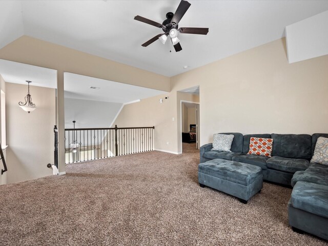18118 Berry Garden Ln, Spring, TX 77379 - carpeted living room featuring ceiling fan and baseboards