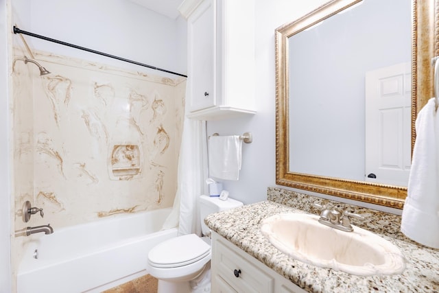 3907 Movado Ct, Spring, TX 77386 - full bathroom with shower / tub combo with curtain, toilet, and vanity