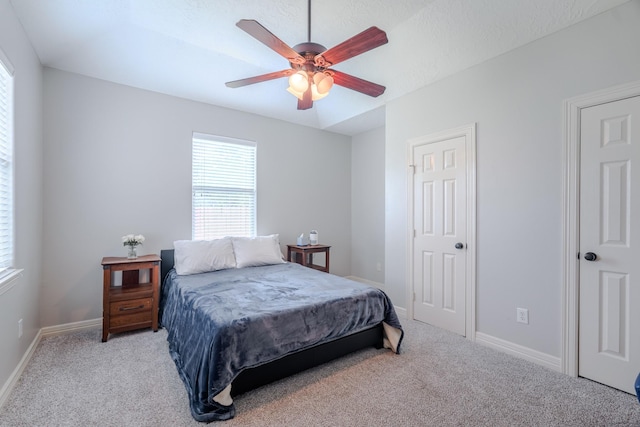 3907 Movado Ct, Spring, TX 77386 - bedroom featuring carpet flooring, baseboards, and a ceiling fan