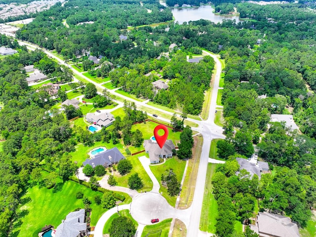 3907 Movado Ct, Spring, TX 77386 - aerial perspective of suburban area with a nearby body of water